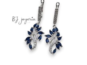 BLUE LEAF EARRINGS (0780)
