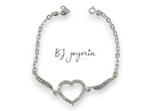 HEART BRACELET 8 INCH  (SILVER\925) (0574)