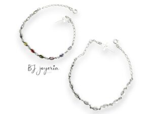 FANCY AND CROSS BRACELET 8 INCH (SILVER\925) (0507)