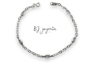 FANCY CLEAR BRACELET 7 1\2 INCH (SILVER\925) (1215)