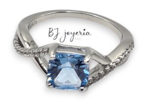 LIGHT BLUE RING (SILVER\925) (0612)