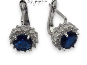 BLUE STONE EARRING (SILVER\925) (1250)