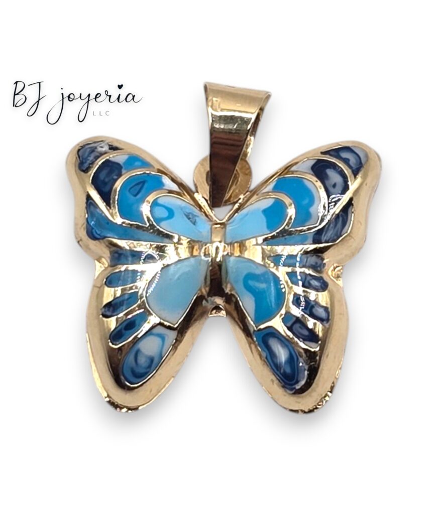 BLUE BUTTERFLY PENDANT (GOLD\14K) (1161)