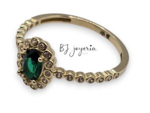 GREEN STONE RING #8 (10K) (1870)