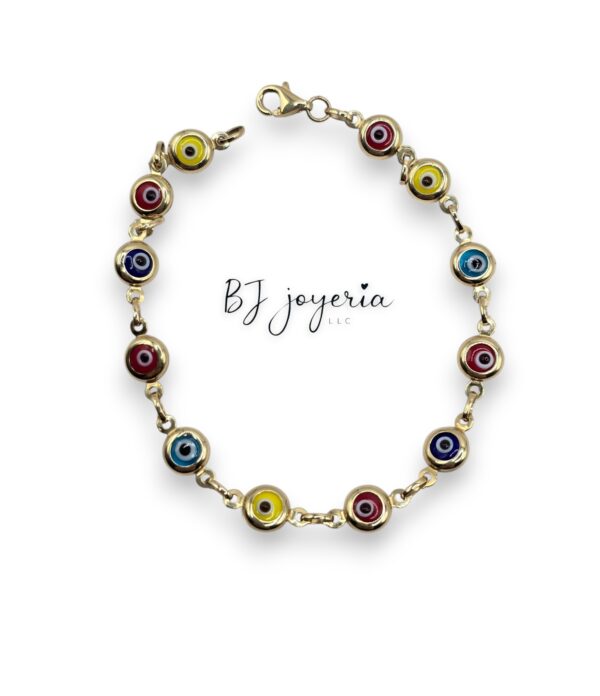 TURKISH EYE BRACELET (14K)  (0058)