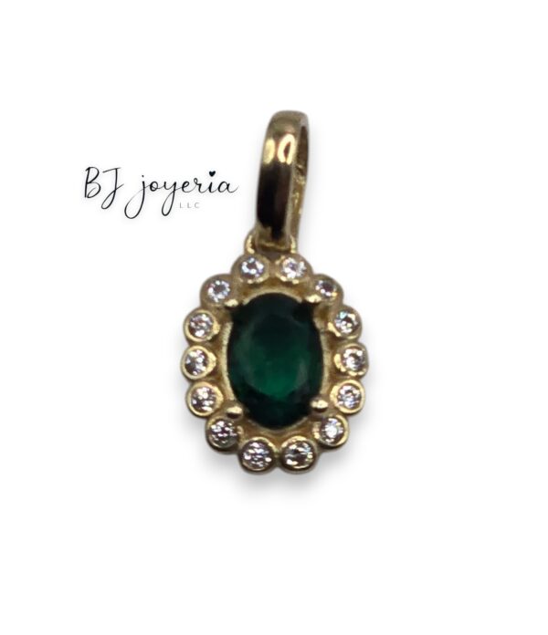 BRILLANT GREEN STONE PENDANT (10K) (0134)