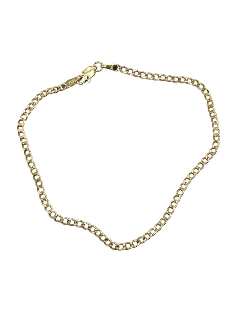 MINI CUBAN LINK BRACELET 7.5INCH 14 K(10058)