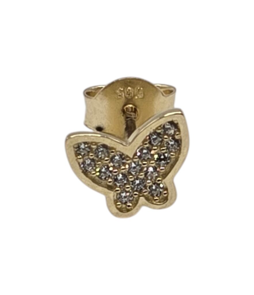 BUTTERFLY DREAM STUDS 14 K(10071)