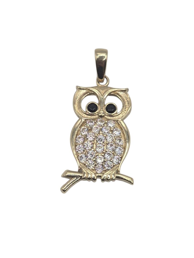 CLASSIC OWL PENDANT 14 K(10051)