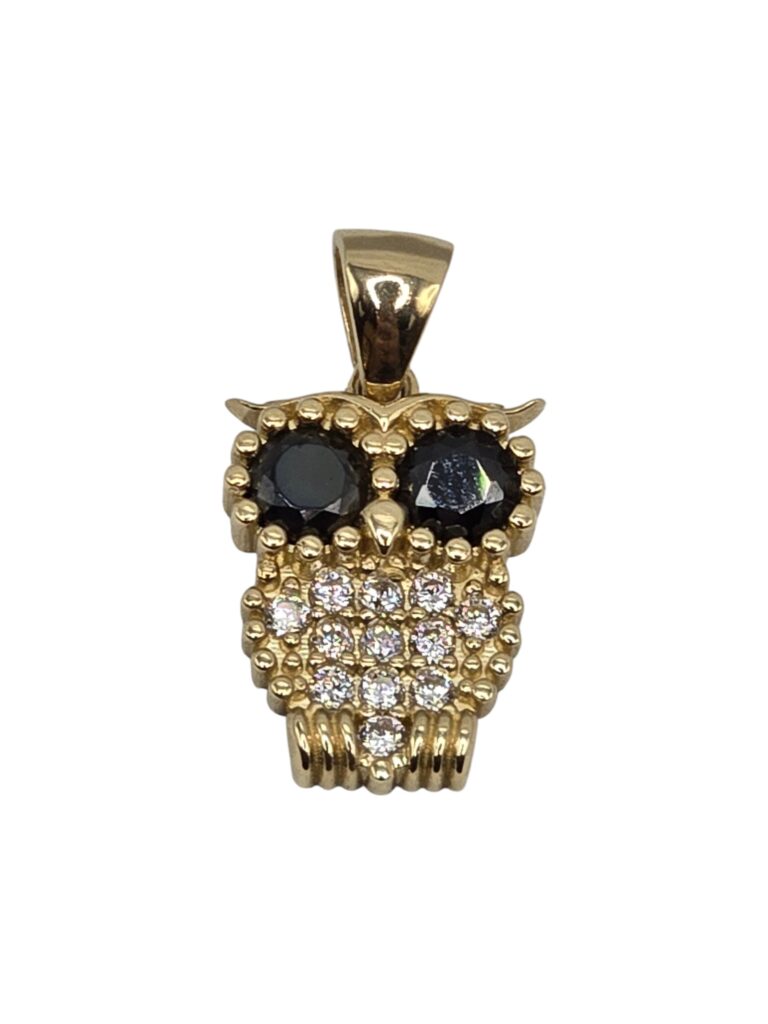 LUCKY OWL PENDANT 14 K(10027)