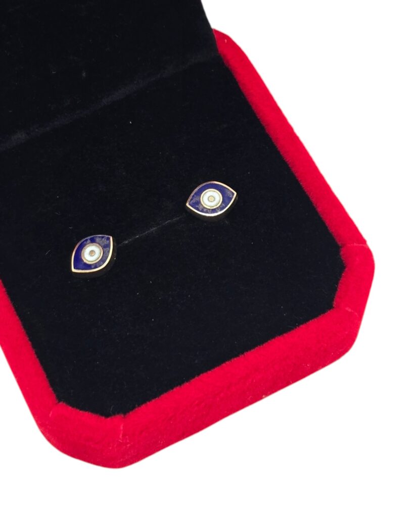 BLUE AURA EARRINGS 14 K(10033)