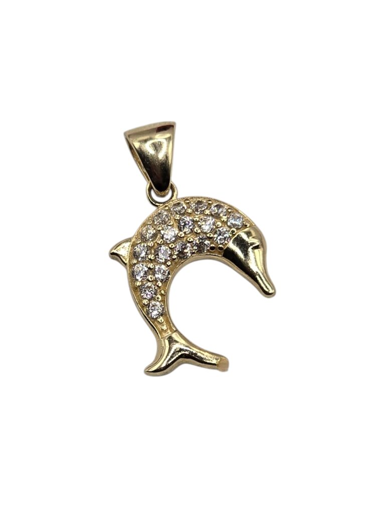 GOLDEN DOLPHIN PENDANT 14 K(10036)