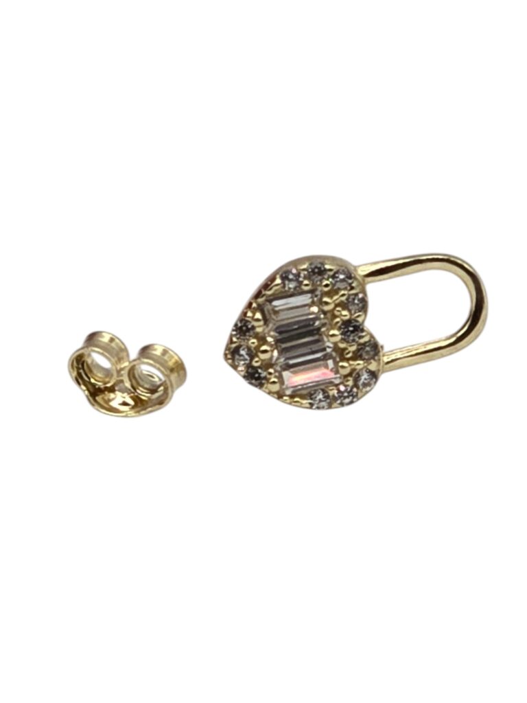 LOCKED LOVE EARRINGS 14 K(10037)