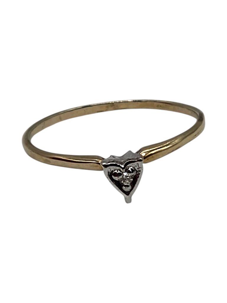 TINY HEART RING 10 K(10041)