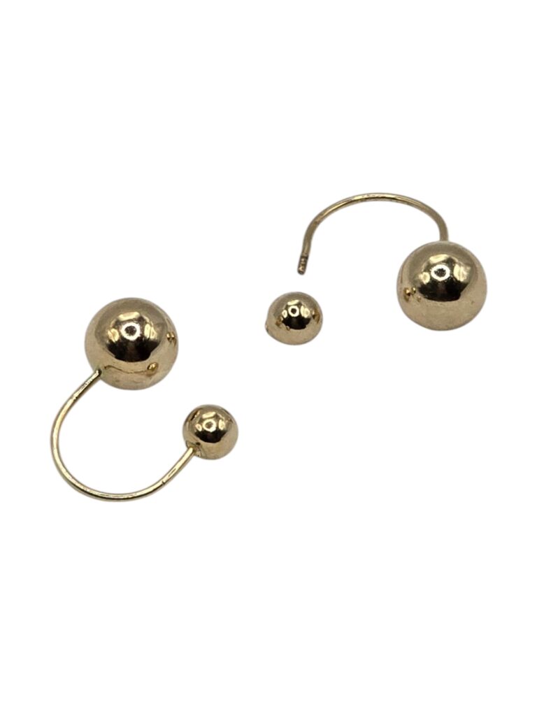 GOLD BALL STUDS 14 K(10019)