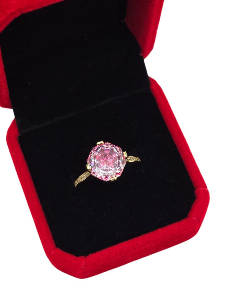 DESIRE RING PINK #7.5 14 K(10004)