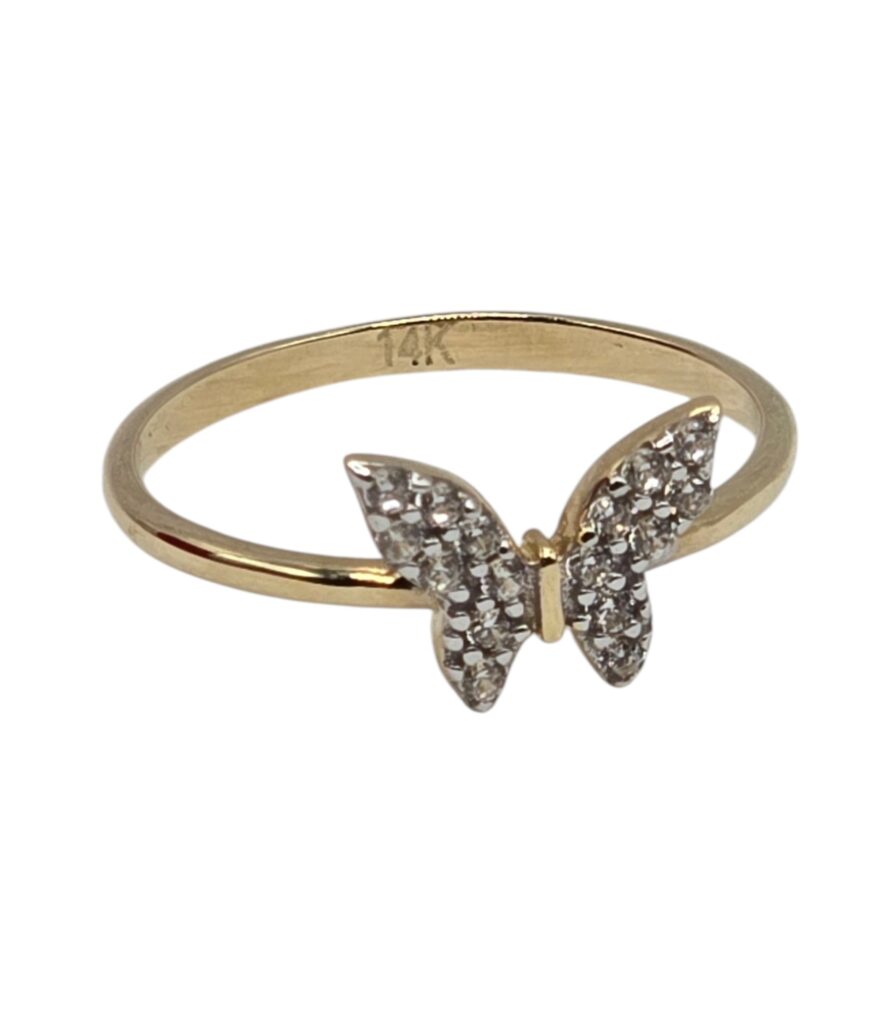 BUTTERFLY RING #7 14 K(10047)