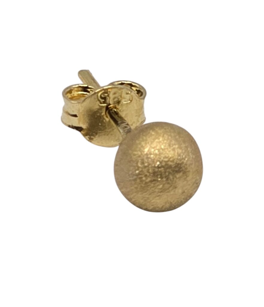 CLASSIC GOLD BALL EARRINGS 14 K(10048)