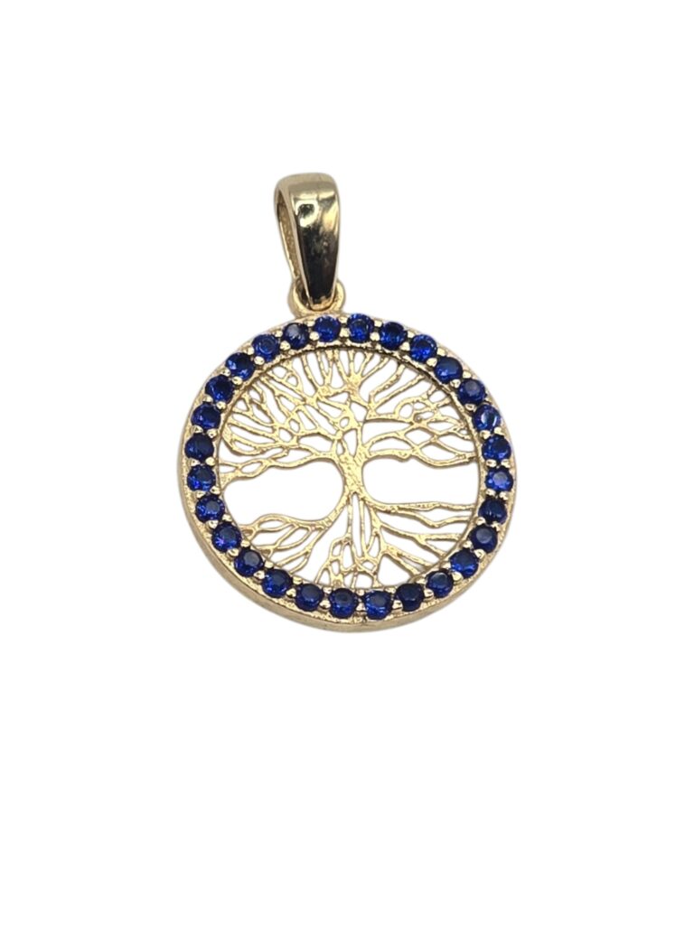DOUBLE-SIDED TREE OF LIFE PENDANT 14 K(10064)