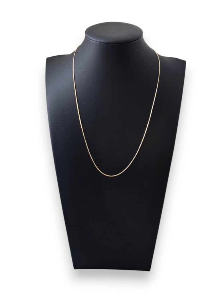 SIGNATURE BOX CHAIN 18 INCH - 1MM 14 K(1335)