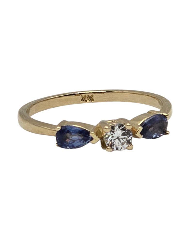 AZURE LOVE RING #7 14 k(10074)