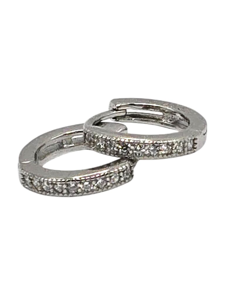 SILVER TIMELESS GLAM HOOP EARRINGS (1378)