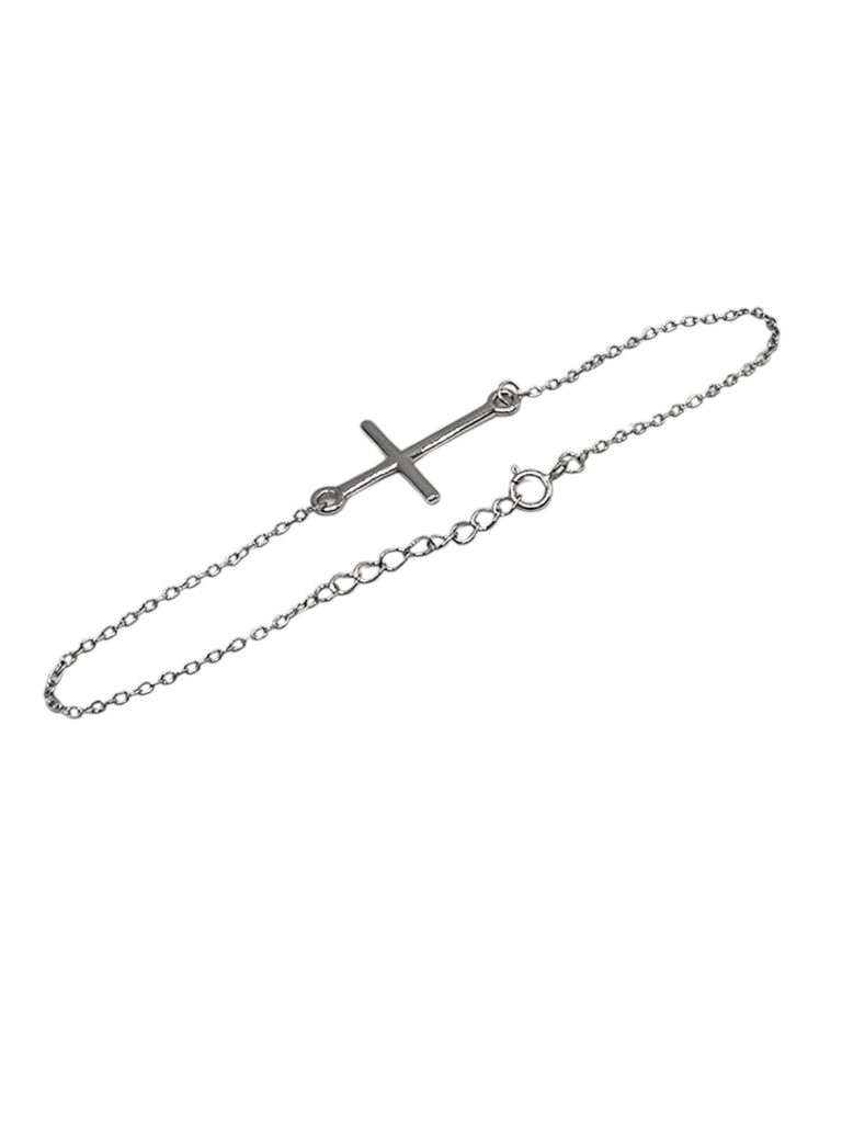 SILVER CROSS OF LOVE BRACELET (1384)