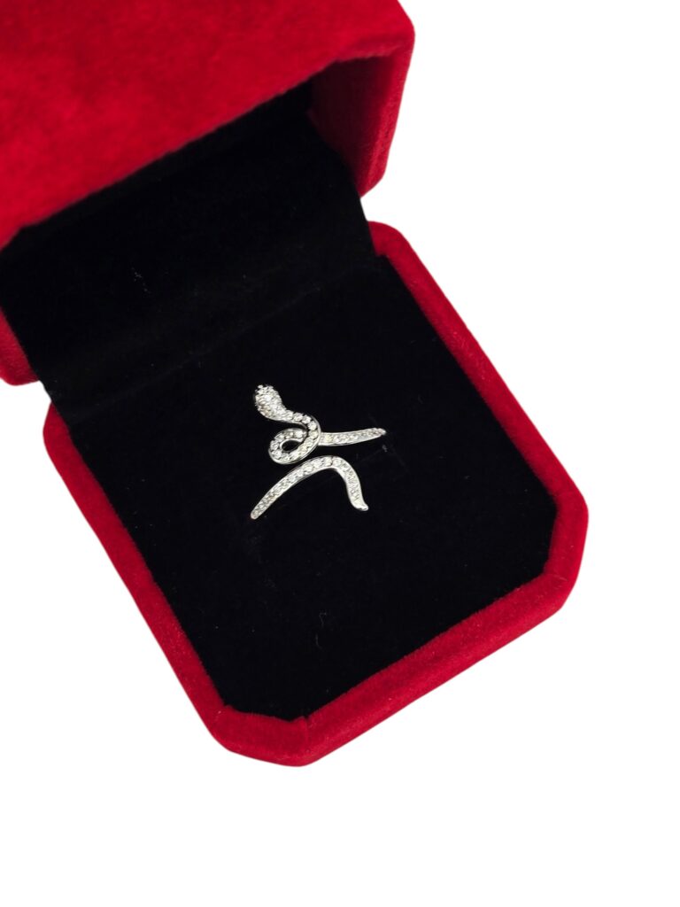 SILVER SNAKE WRAP RING (1410)