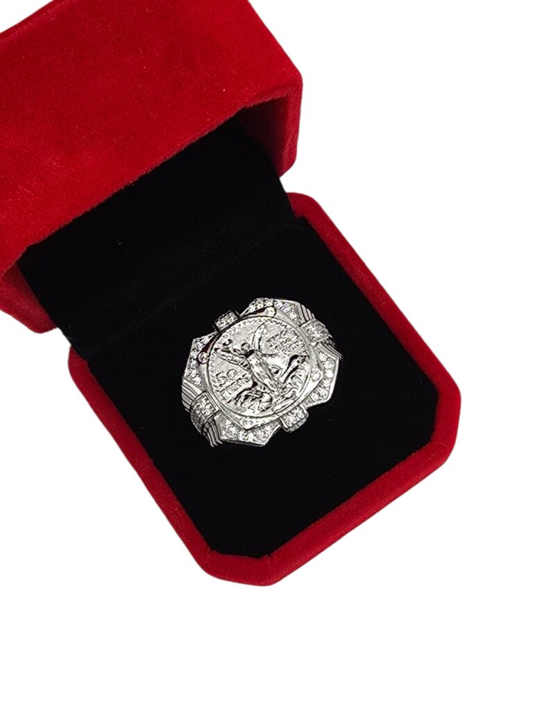 SILVER CENTENARIO MEN'S RING (1415)