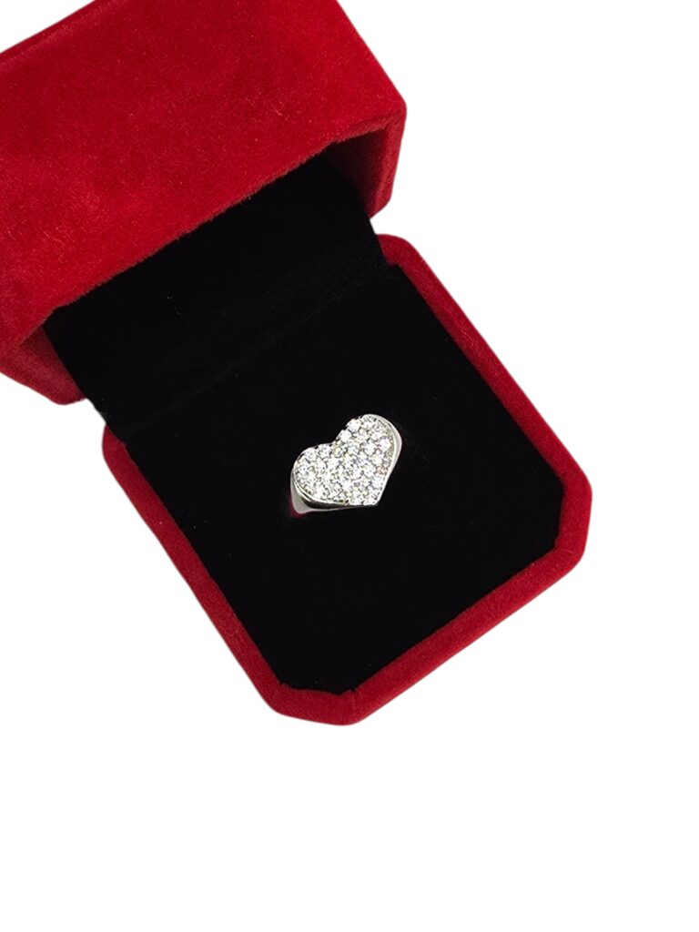 SILVER SWEET HEART RING (1419)