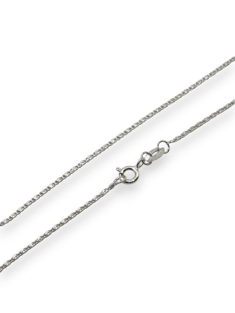SILVER MINI PAPERCLIP CHAIN 18” – 1MM (1432)