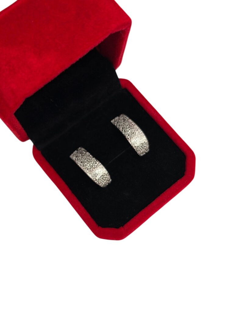 SILVER OMEGA BACK EARRINGS (1473)
