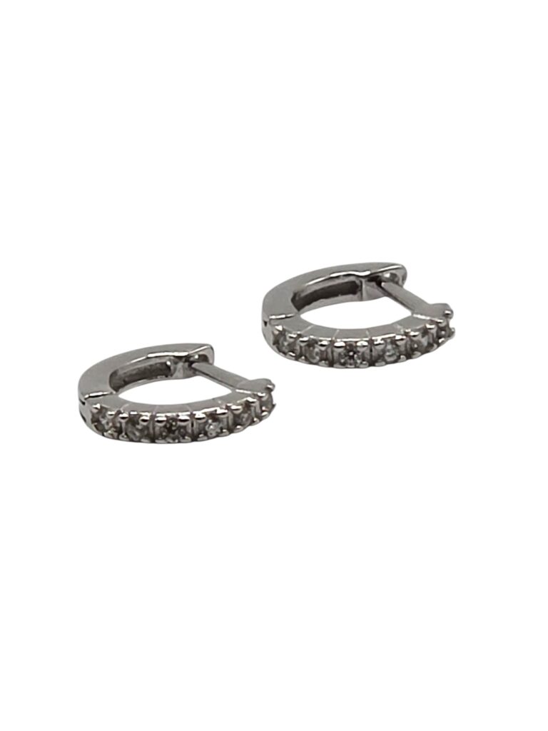 SILVER MINI HOOP EARRINGS (1474)
