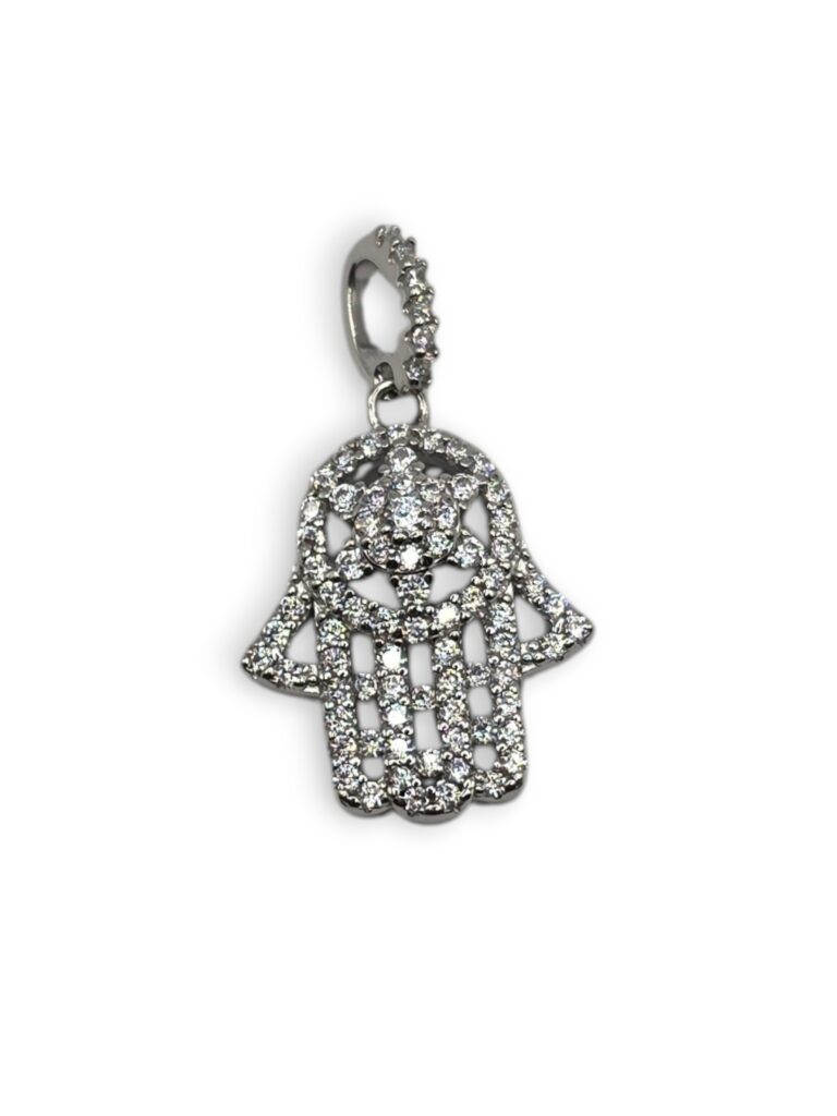SILVER HAMSA HAND PENDANT (1446)
