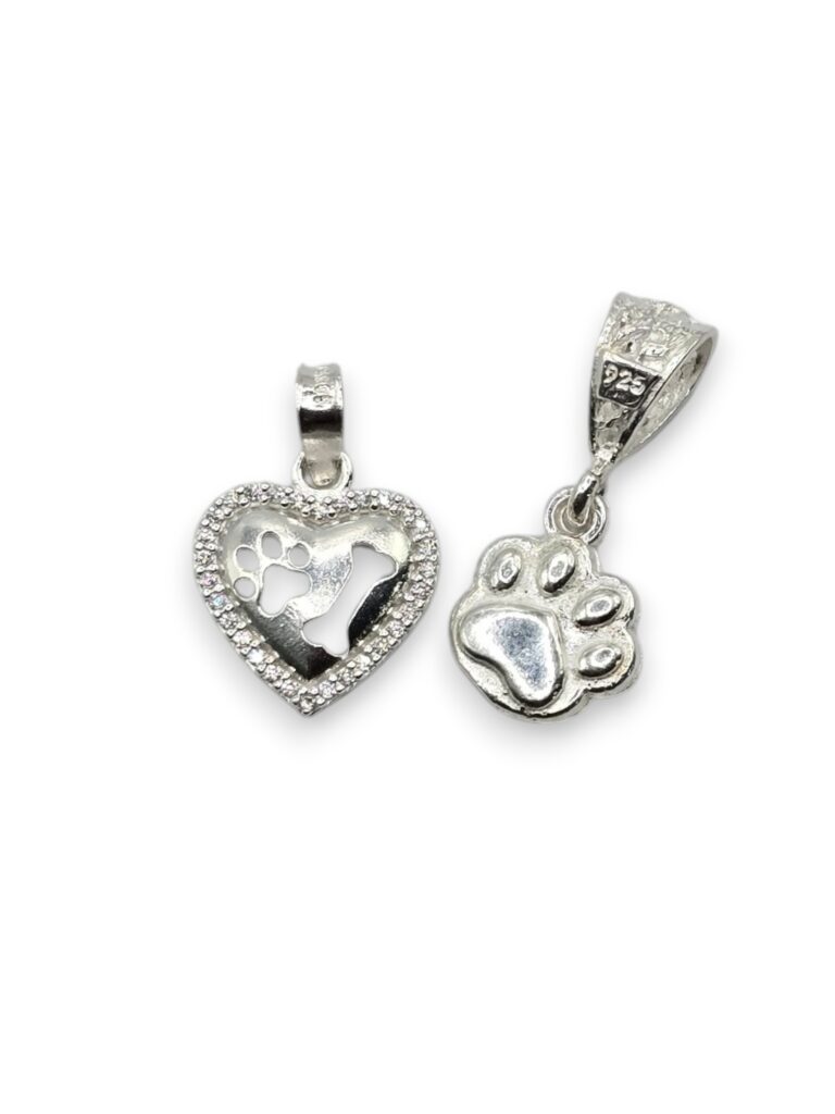 SILVER PAW PRINT PENDANT (1437)