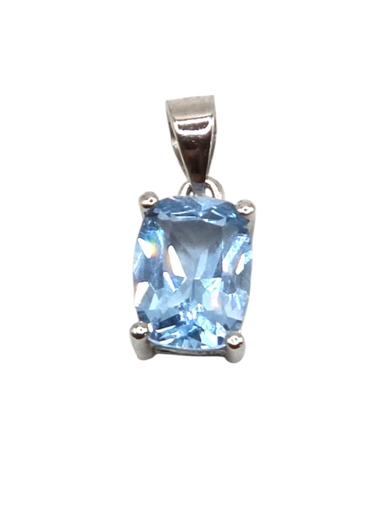 SILVER 925 MINI SKY BLUE PENDANT (1458)