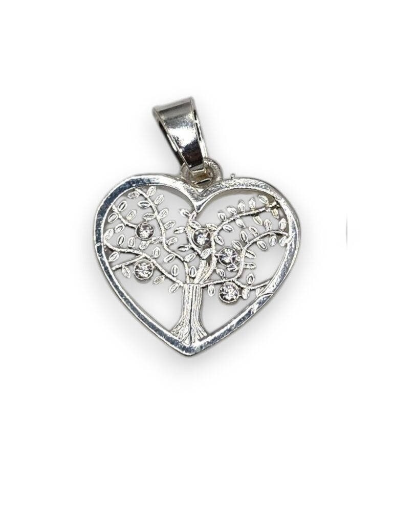 SILVER 925 TREE OF LIFE HEART PENDANT (1456)