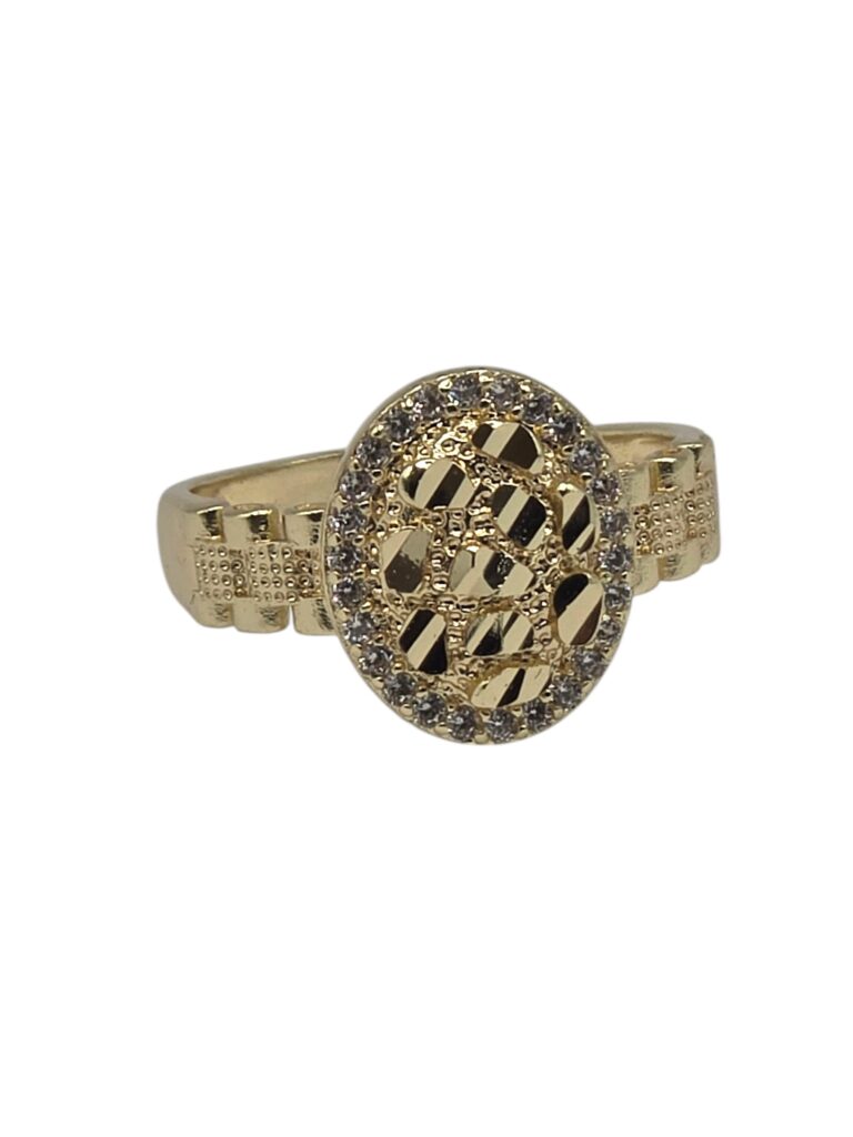 COPPER OVAL NUGGET RING (1550)