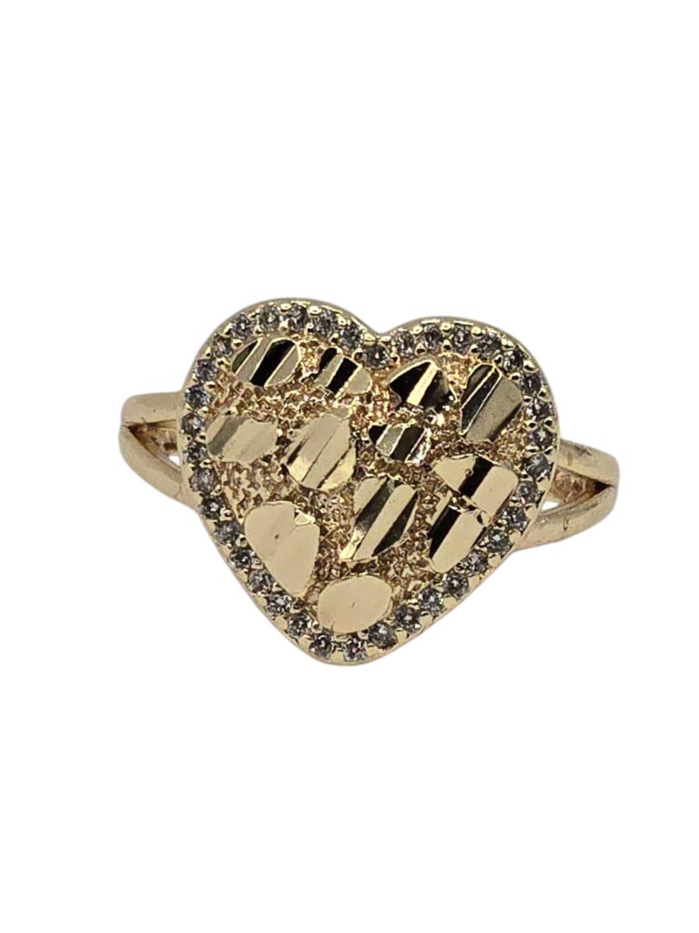 COPPER NUGGET HEART RING (1549)
