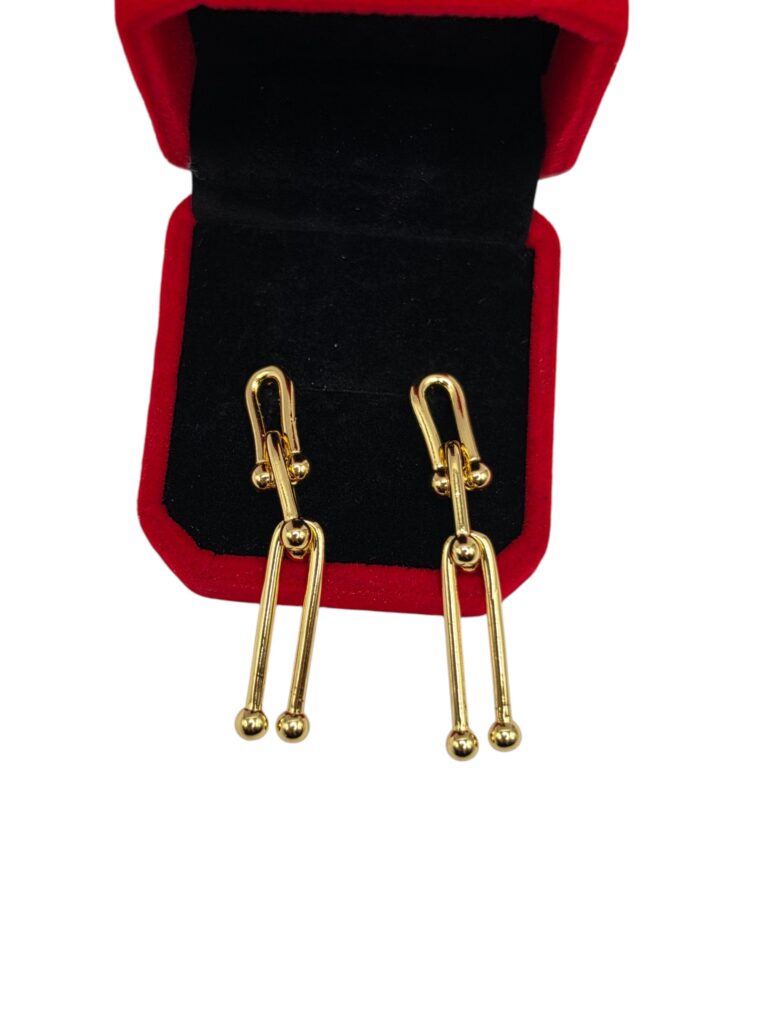 COPPER LONG CLIP-ON EARRINGS (1554)